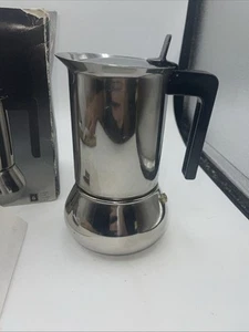 VeV Vigano BAHIA Italian Moka Espresso Coffee Maker Design 6 Cups NIB Italy - Picture 1 of 13