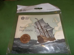 Moneda brillante sin circular Royal Mint Mayflower New Horizons 2020 Reino Unido £2   - Imagen 1 de 2