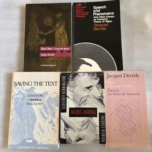 Jacques Derrida : 5 Books (on Nietzsche, Husserl, Literature, Philosophy) TPBs - Imagen 1 de 5