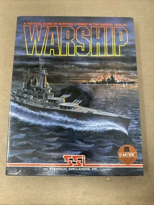 Vintage Warship Game Disk Commodore 64 & 128 Rare Big Box - Image 1 of 4