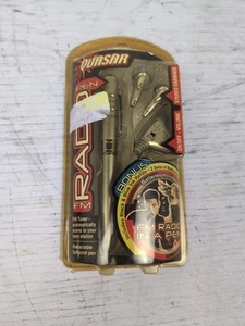 Vintage Y2K 2003 Quasar FM Radio Ballpoint Pen With Stereo Earbuds QP3 New - Picture 1 of 4