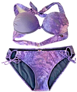 APOLLO Bikini Talla Mediana Púrpura/Lila 2 Piezas Push Up Acolchado Ajustable Halter - Imagen 1 de 8