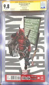 UNCANNY AVENGERS #1 BROOKS DEADPOOL VARIANT CGC SS 9.8 SIGNED BY MARK BROOKS - Picture 1 of 3