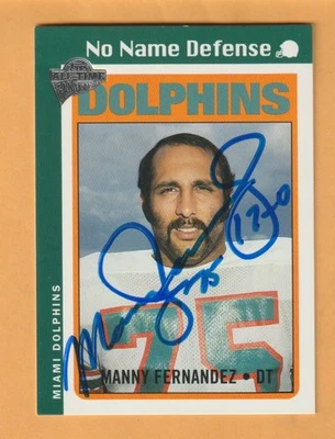 Manny Fernandez Miami Dolphins AUTO Signed 2004 Topps Fan Favorites Utah Utes - Image 1 of 2