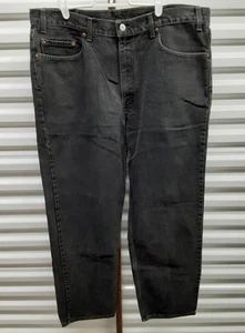 Pantalones de mezclilla Levi's 550 de corte relajado para hombre 40x34 negros de algodón - Imagen 1 de 9