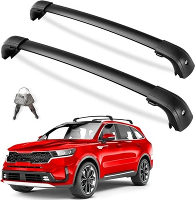 Roof Rack Cross Bars For Kia Sorento &Hybrid 2021-2025 220lb - Anti-Theft Lock - Image 1 of 4