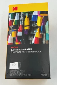 Kodak PHC-80 kit 2 Cartridge,  80 Sheets of Paper For Kodak Printer Dock - Picture 1 of 3