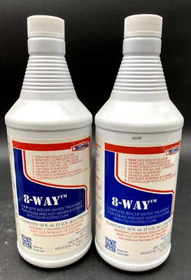 (2) RECTORSEAL 8-WAY BOILER WATER TREATMENT, STEAM & HOT WATER, COLOR-CODED CURE - Image 1 of 4