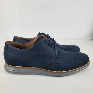 Cole Haan Grand OS Mens Blue Oxford Suede Leather Shoes Size 10.5 M C26473
