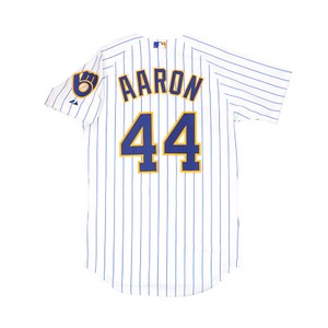 hank aaron brewers jersey