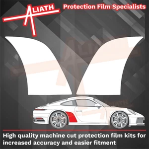 Fits Porsche 911 992 Rear QTR Arch CLEAR Stone Chip Guard Paint Protection Film - Bild 1 von 3