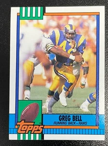 1990 NFL TOPPS GREG BELL FOOTBALL CARD #77 Los Angeles Rams - Picture 1 of 2