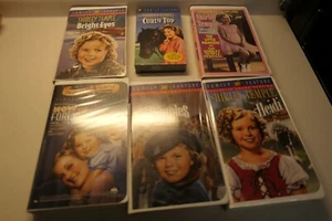 Shirley Temple VHS Lot Curly Top Little Princess Now and Forever Heidi Dimples - Imagen 1 de 2