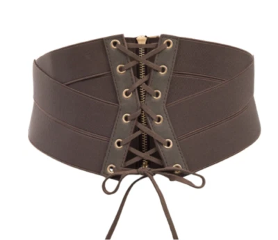 Cinturón gótico ancho medieval cintura victoriano ceñidor corsé steampunk con cordones Foto 1 de 4