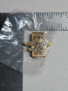 L HARLEY DAVIDSON VEST JACKET PIN 1983 1998 Hog 15th anniversary new in plastic - Picture 1 of 4