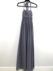 BILL LEVKOFF Size 4 Gray Bridesmaid Dress Wedding Long Gown - Picture 1 of 8