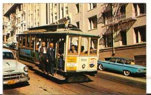 Undatierte unbenutzte Postkarte weltberühmte San Francisco Cable Car Kalifornien CA - Bild 1 von 2