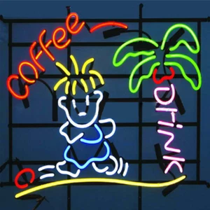 Drink Coffee 24"x24" Neon Sign Cafe Shop Wall Decor Night Light Advertising Art - Picture 1 of 1