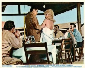Rage Original Lobby Card Glen Ford sexy Stella Stevens scene