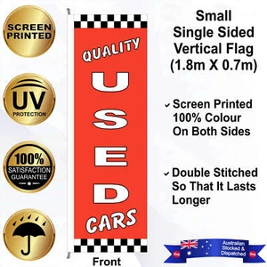 QUALITY U SED CARS Orange Vertical 70x180cm Flag *Cost Effective *Waterproof - Picture 1 of 5