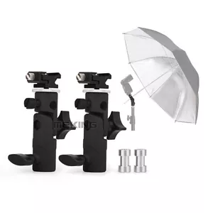 E Type Bracket Hot Shoe Umbrella Holder Light Stand for Camera Flash Speedlte - Picture 1 of 12