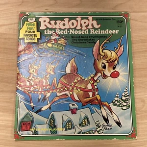 Rudolph the Red Nosed Reindeer Vinyl Record LP - Peter Pan Records 45RPM - Picture 1 of 5