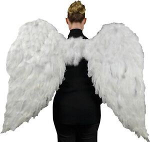 Touch of Nature White Adult Angel Wings  43" by 27"  w/ Halo *Read