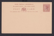 Karibik Barbados Ganzsache postcard Queen Victoria 1 1/2 Penny