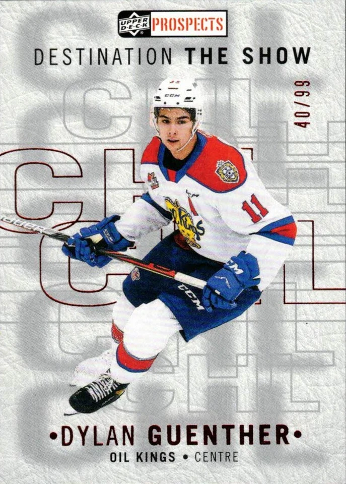 2021-22 Upper Deck CHL Destination the Show A7 Dylan Guenther Arizona Coyotes/99 - Image 1 of 1