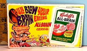 1969 Topps Wacky Ads #33 KOOLOFF'S ALL-BRAIN CEREAL - Picture 1 of 2