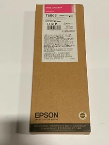 Epson UltraChrome K3 T6063 Genuine Vivid Magenta Ink Cartridge (C13T606300) - Picture 1 of 3