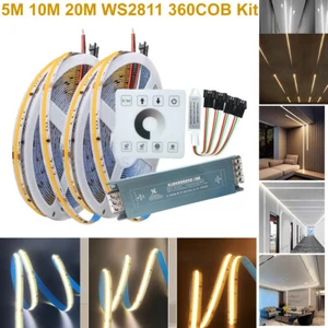 Horse Race Flowing LED Strip Light DC24V 360leds/m Pixel Running Water Chasing - Picture 1 of 36