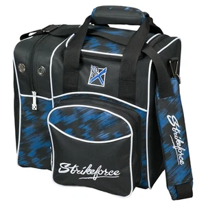 KR Strikeforce Flexx Single Blue Scratch 1 Ball Bowling Bag - Picture 1 of 2