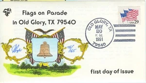 #2531 Flags on Parade 76/165, single Hugh Hand-painted Cachet - Picture 1 of 1