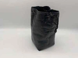 Köcher schwarz ca.15x9cm Leder Objektivbeutel universell Lens Case - Bild 1 von 2