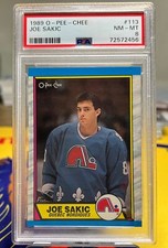 1989 O-Pee-Chee Joe Sakic #113 ROOKIE PSA 8
