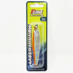 NEW P-Line Laser Minnow 2 oz. Sinking Fishing Lure in Orange & Silver - Picture 1 of 4