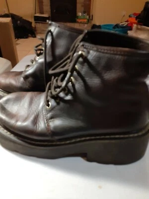 American Eagle Outfitters Mujer Cuero Marrón Botines con Cordones 4002 Talla 6 Foto 1 de 4