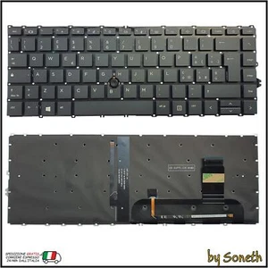 TASTIERA ITALIANA PER HP ELITEBOOK 845 G7 G8 NERA RETROILLUMINATA POINTSTICK - Foto 1 di 3