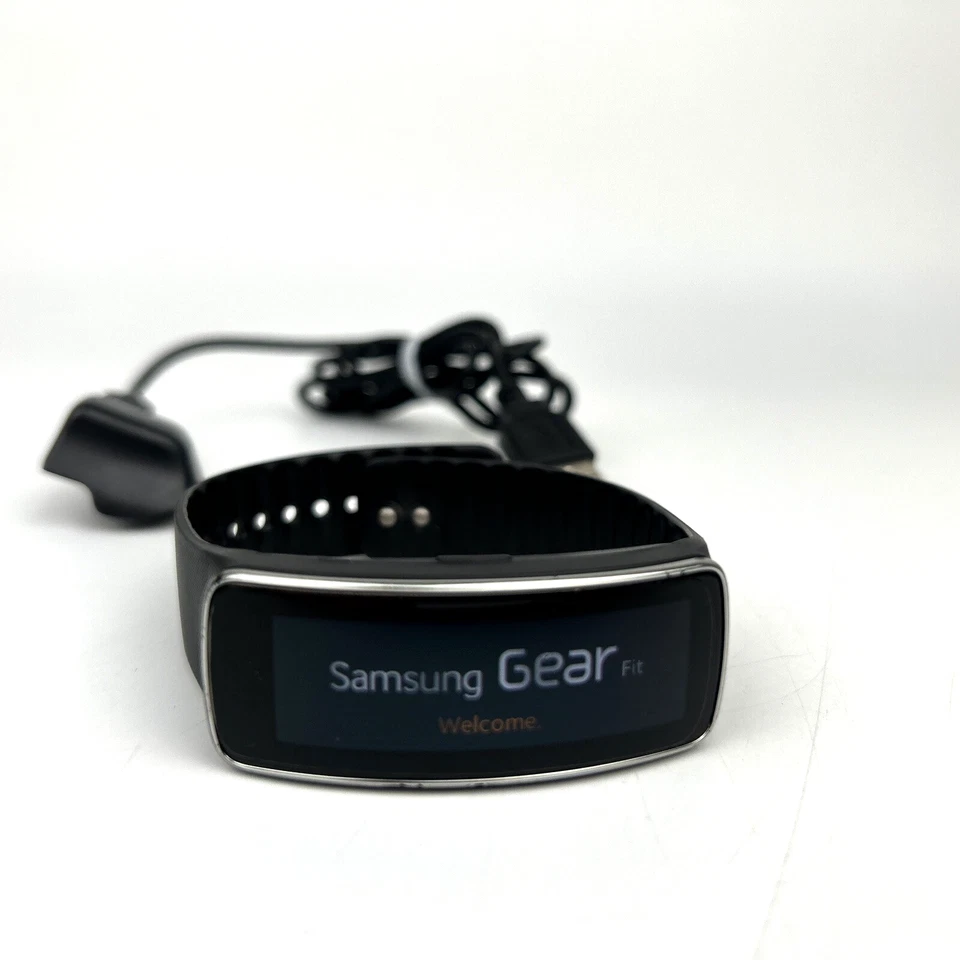 Samsung Galaxy Gear Fit Smart Watch Activity Tracker - Black (SM-R350) WORKS! - Image 1 of 4
