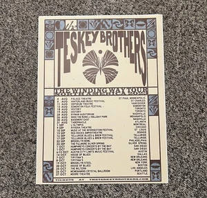 POSTER TESKEY BROTHERS TOUR 18X24 STATI UNITI - Foto 1 di 2