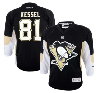 Camiseta deportiva Phil Kessel #81 Pittsburgh Penguins Reebok Child 4-7 negra réplica Foto 1 de 4