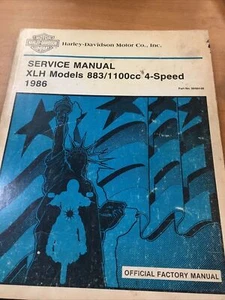 Harley Davidson Service Manual 1986’ XLH883/1100 4-speed #99484-86 - Picture 1 of 1