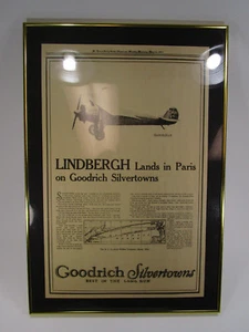 Vintage Lindbergh Goodrich Silvertowns saint louis newspaper ad May 23 1927 tire - Picture 1 of 6