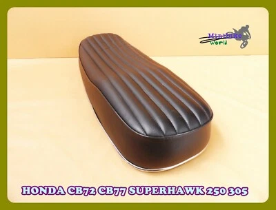 Fit For HONDA CB72 CB77 Black SEAT COMPLETE Wave Pattern  **mi3631** Foto 1 de 4