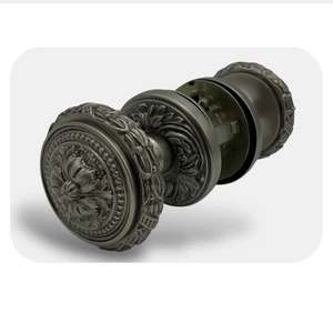 Omnia Passage Door Knob Set 260 Style Handle & Round Rose lacquered Satin nickel - Picture 1 of 9