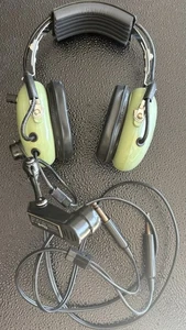 David Clark Model H10-30 Aviation Headset Dual Plugs Made In USA UNTESTED - Foto 1 di 9