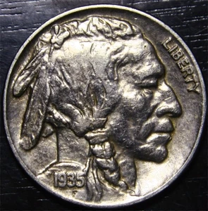 1935 Buffalo Nickel 5c US Coin Philadelphia Mint - Picture 1 of 2