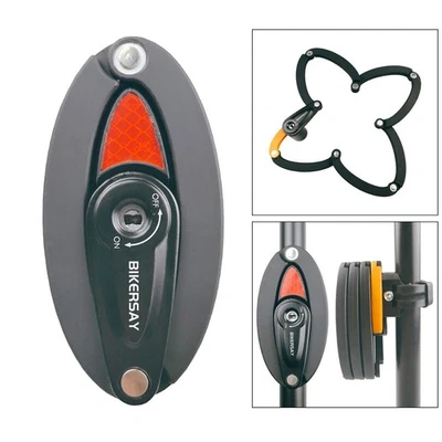 Portable Bike Foldable Lock Compact Anti-Theft   Cable Locks Padlock - Image 1 of 4