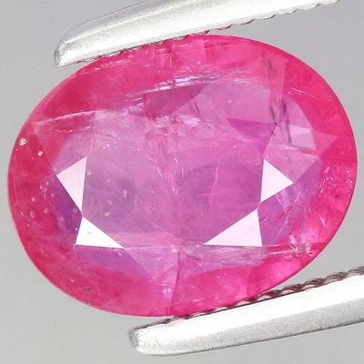 1.08ct t.w 7.8x6mm Oval Natural Heated Red Ruby Gemstone, Tanzania - Image 1 of 4